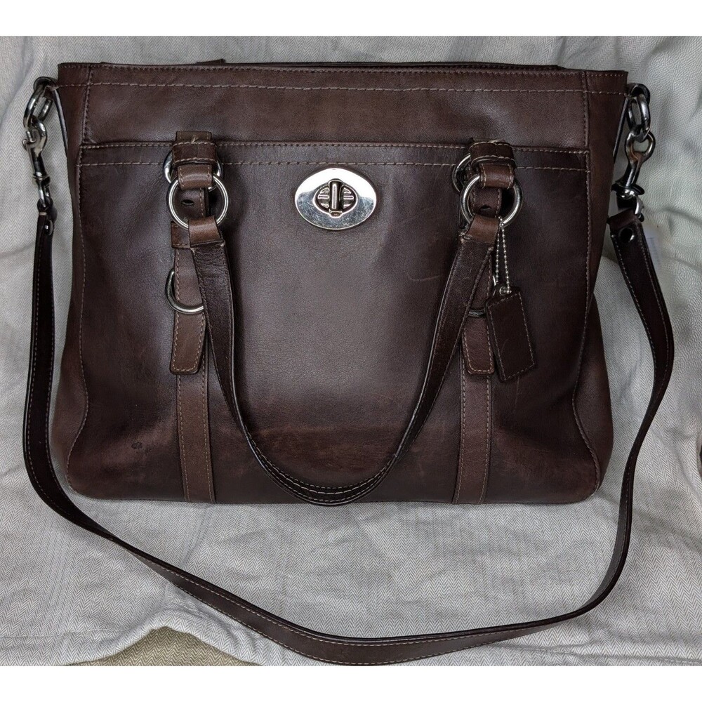 Coach Chelsea Brown Leather Crossbody Shoulder Bag Soft Leather - Picture 3 of 7